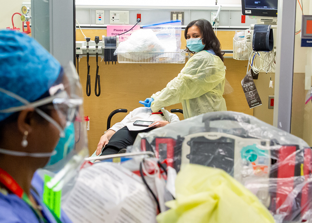 Employees in the Mount Sinai Hospital Emergency Department