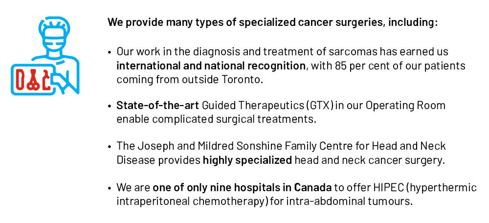 specialised cancer surgeries