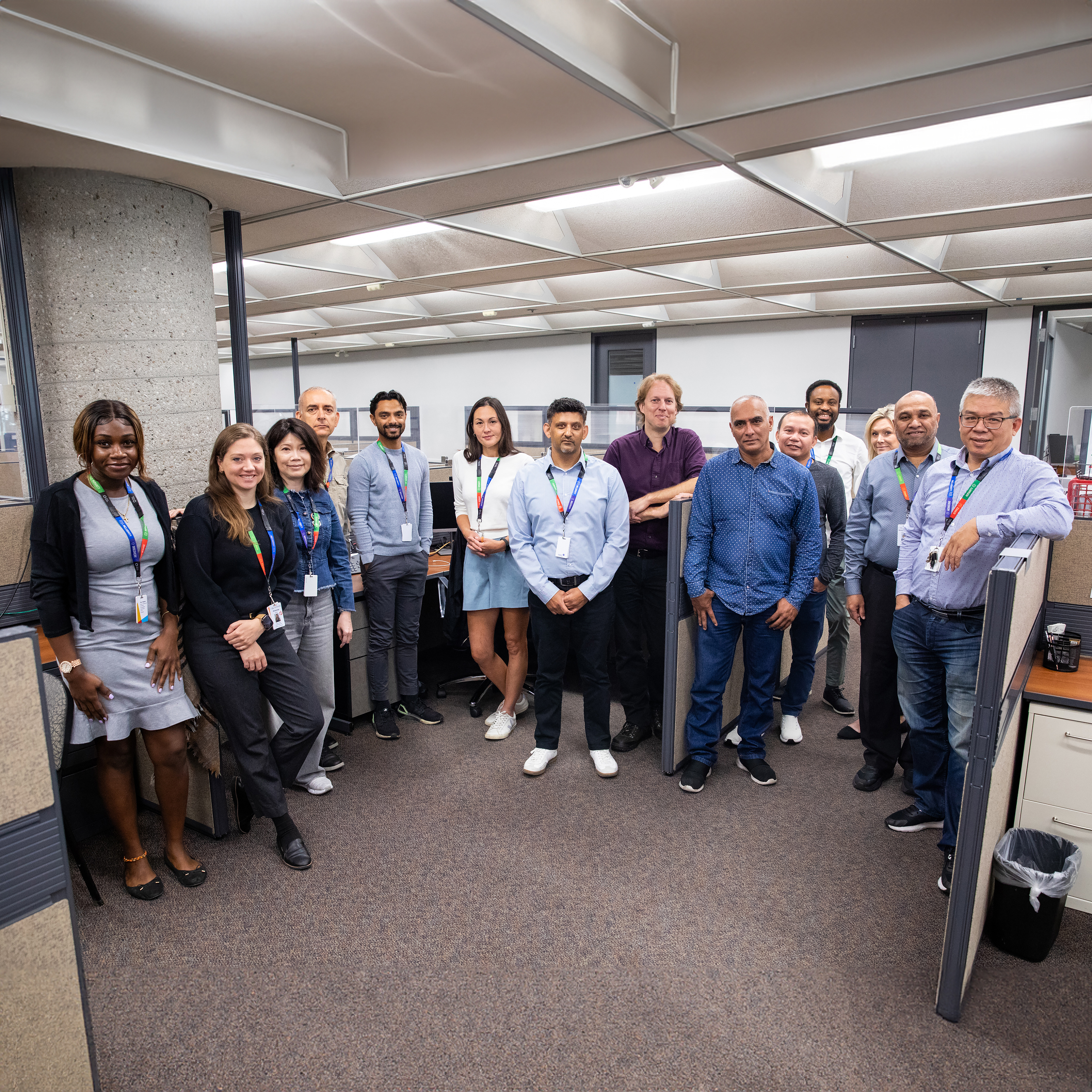 The Mount Sinai Hospital IT team pose for a group shot together 