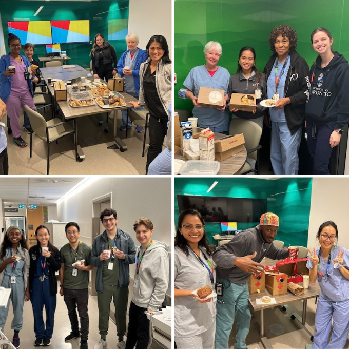 Collage of photos of Sinai Health staff celebrating Canadian Intensive Care Week.