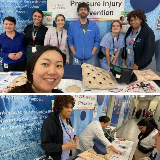 Team members at Worldwide Pressure Injury Prevention Day booth.