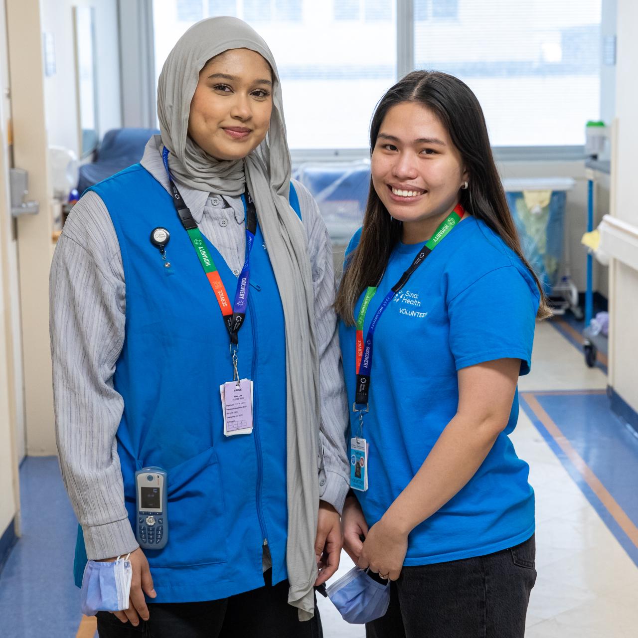 Photo of two volunteers