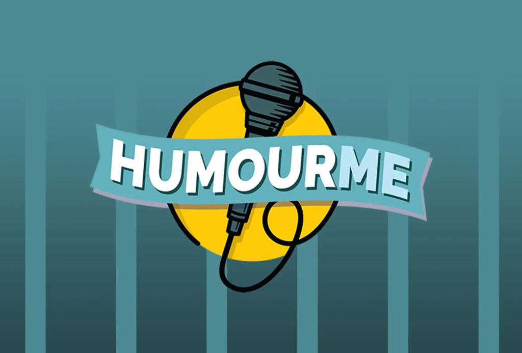 Green background with humour me logo