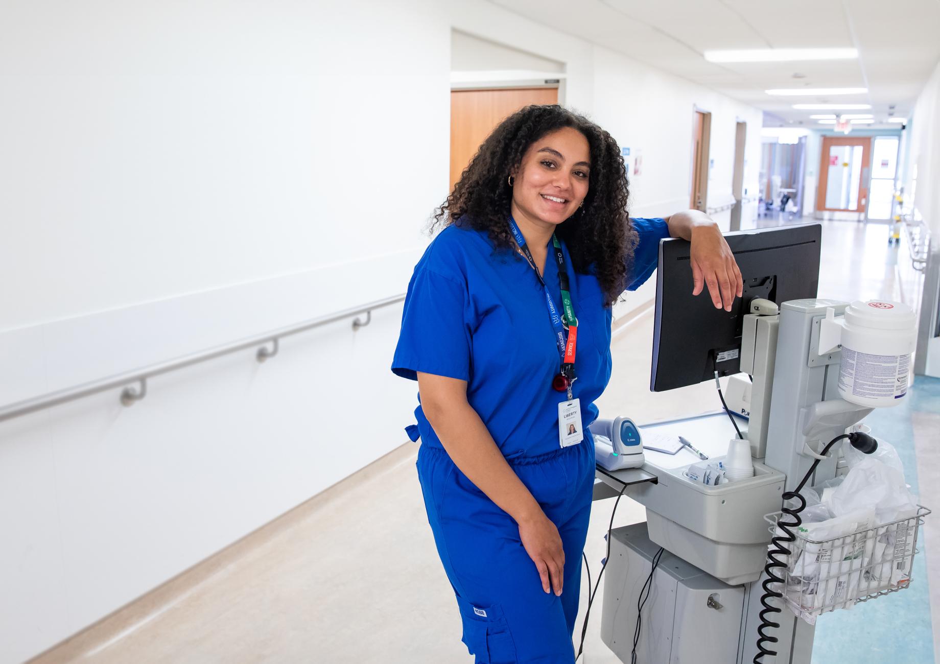 Liberty, a registered practical nurse at Hennick Bridgepoint Hospital