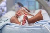 The feet of a baby within the Mount Sinai neonatal intensive care unit