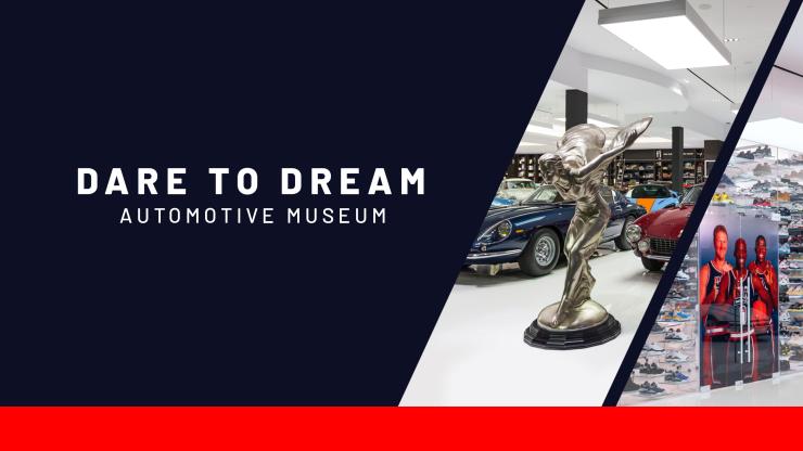 Text that says dare to dream automotive museum