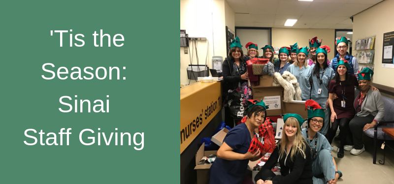 Mount Sinai staff dressed in holiday outfits 