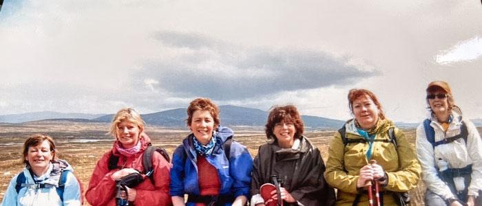 Beth Gherson with friends on a hiking trip