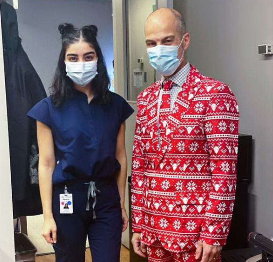 Nazanin poses next to Dr. Mazzulli. 