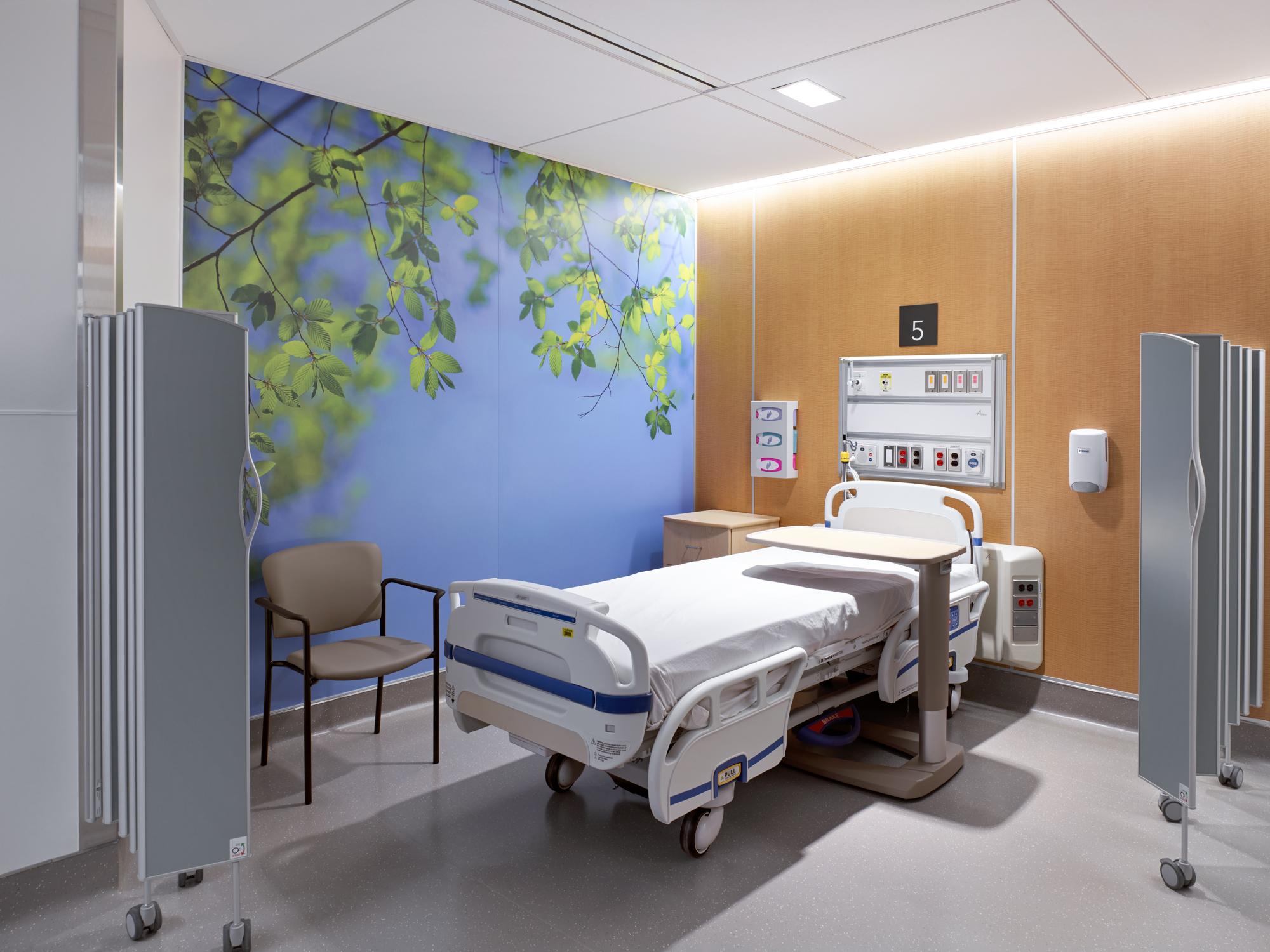 A bed in the cancer care clinic