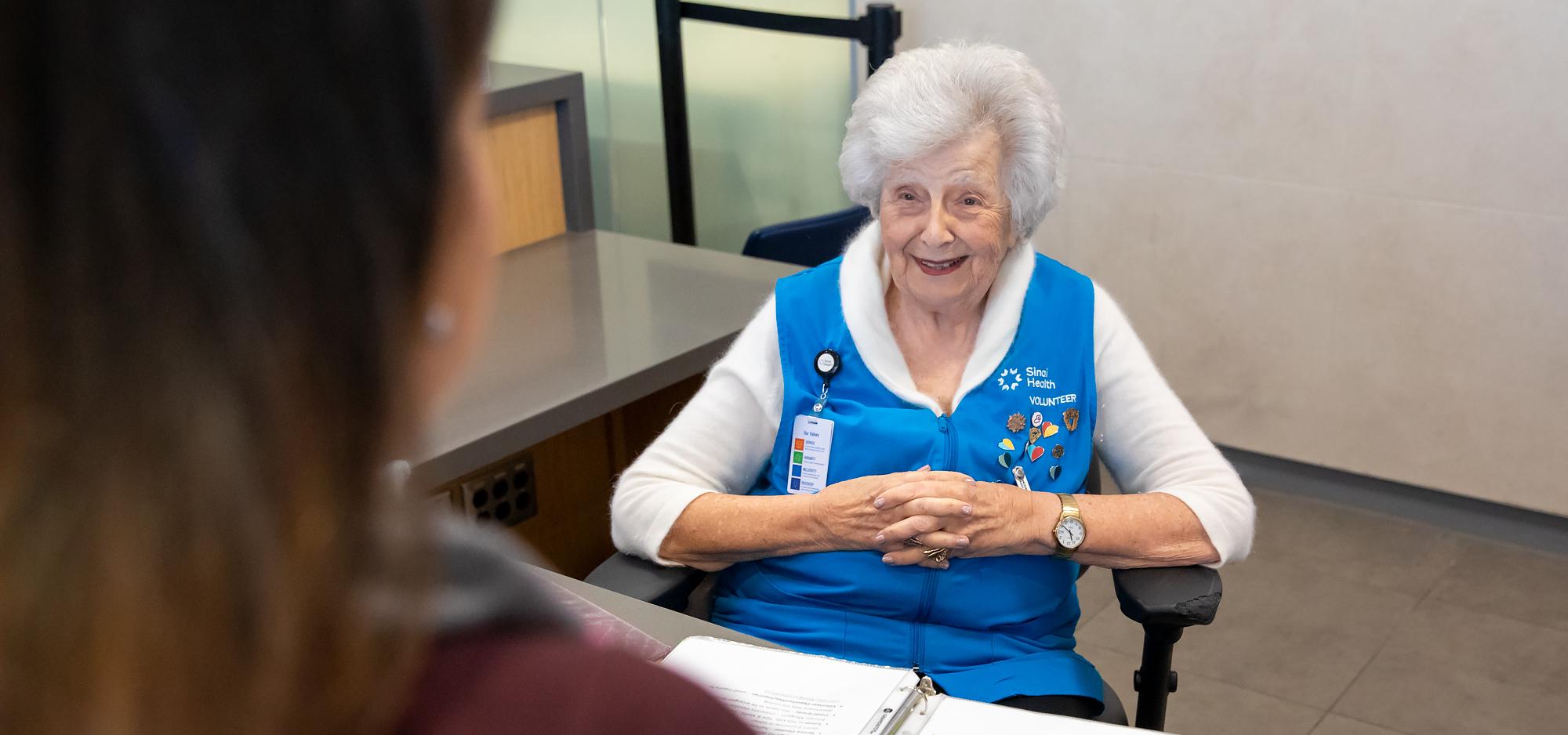 Photo of a volunteer