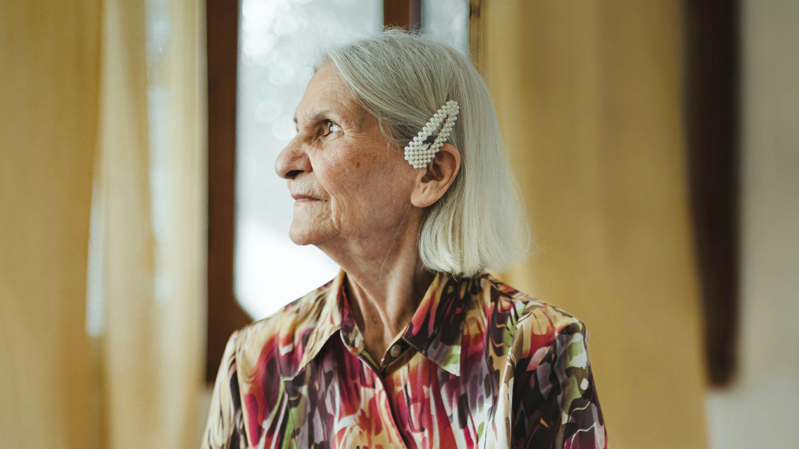 Older women looking out of the window