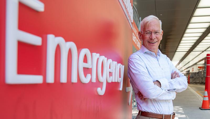 Dr. Don Melady, Emergency Physician at Mount Sinai Hospital, pictured outside Emergency Department