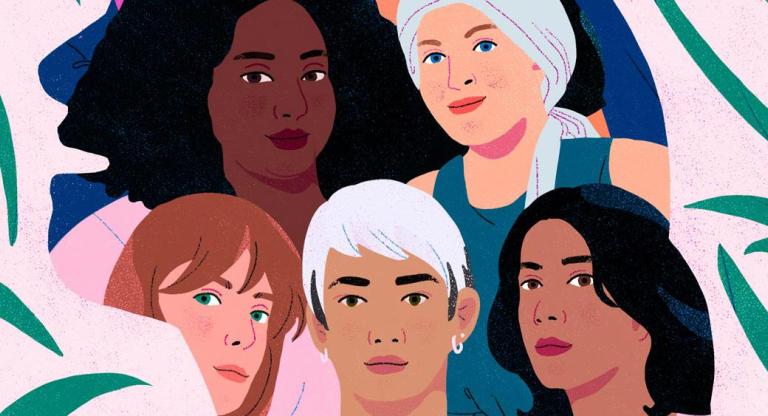 an illustration of women from diverse ethnic background