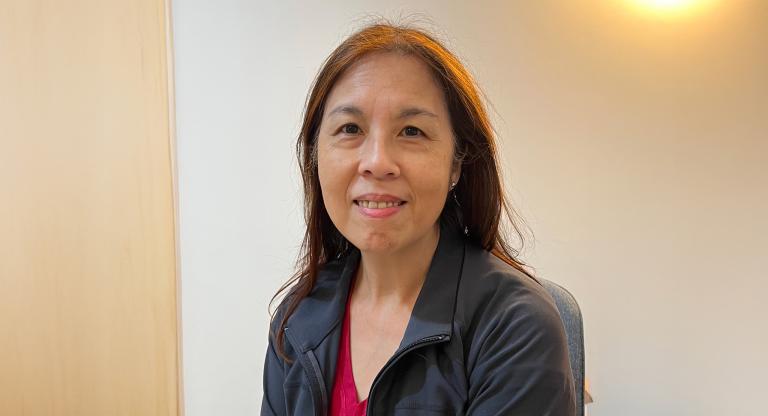 woman smiling