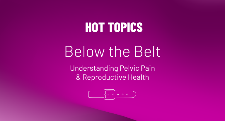Text that reads Hot Topics Below The Belt and a belt icon
